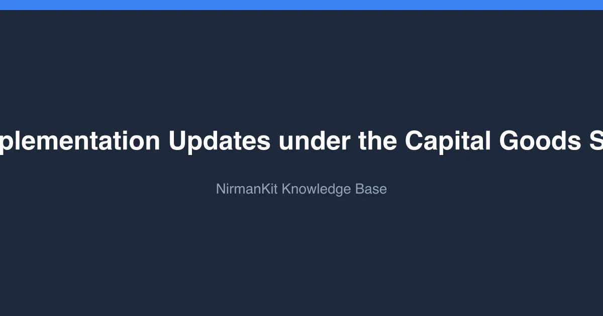 Policy Brief: Implementation Updates under the Capital Goods Scheme Phase II cover