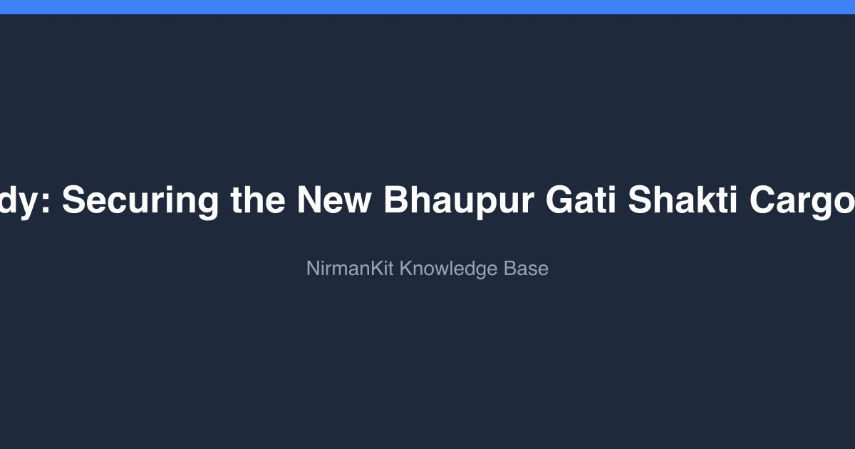 Case Study: Securing the New Bhaupur Gati Shakti Cargo Terminal cover