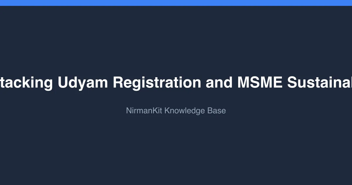Scheme Pair Guide: Stacking Udyam Registration and MSME Sustainable (ZED) Certification cover